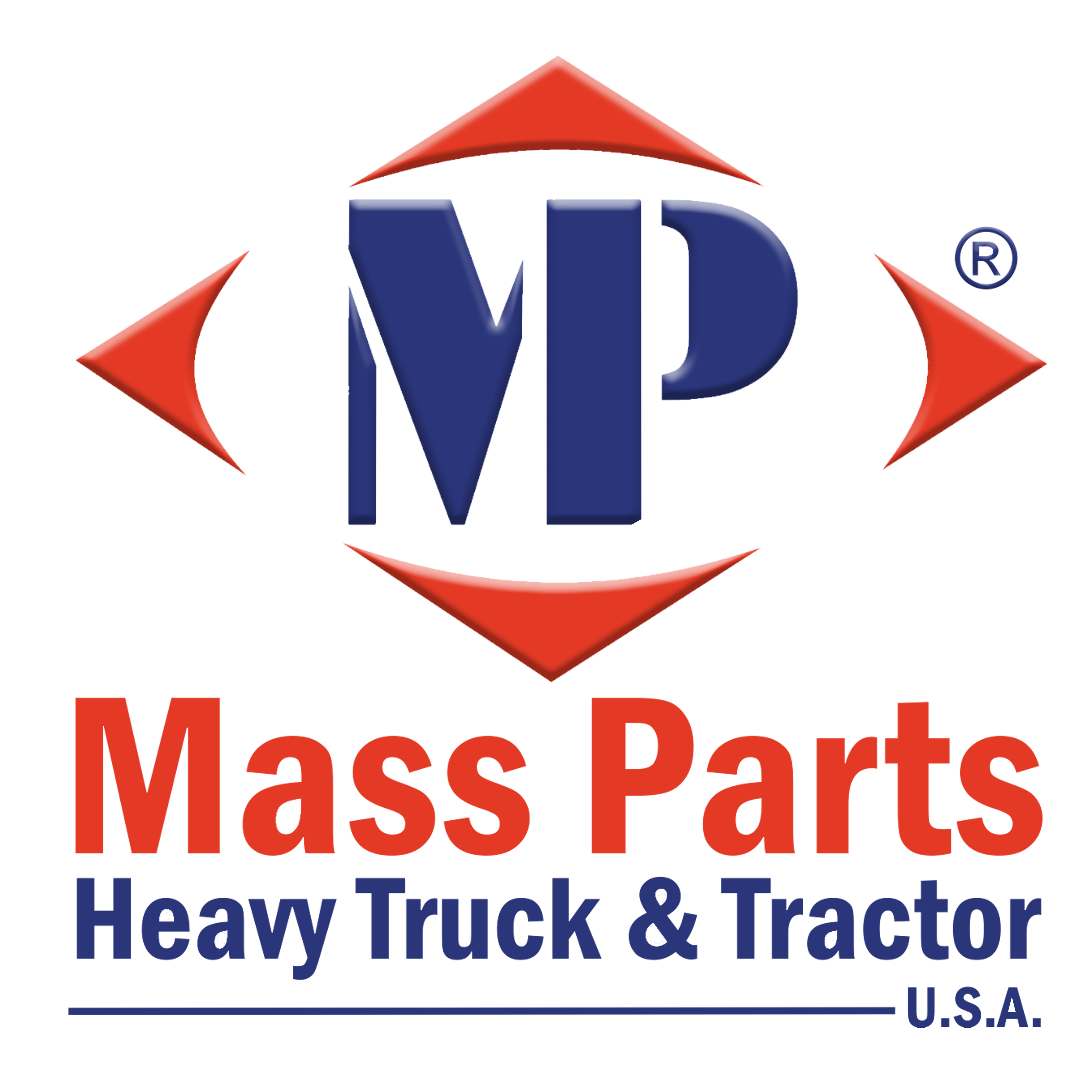 Logo Mass Parts MP Blue Clear Mass Parts USA